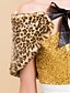 cheap Wraps &amp; Shawls-Sleeveless Shrugs Faux Fur Party Evening Fur Wraps With Animal Print / Sashes / Ribbons