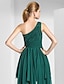 cheap Special Occasion Dresses-A-Line One Shoulder Asymmetrical Chiffon Dress with Beading / Ruched by TS Couture®