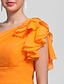 Χαμηλού Κόστους Φορέματα για τη Μητέρα της Νύφης-γοργόνα / τρομπέτα φόρεμα μητέρα της νύφης vintage εμπνευσμένο v κοντό μανίκι σιφόν μήκους στο πάτωμα με κρυστάλλινη καρφίτσα στο πλάι με χάντρες 2021 / μανίκι πεταλούδας
