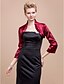 cheap Wraps &amp; Shawls-Long Sleeve Coats / Jackets Stretch Satin Party Evening Wedding  Wraps With Flower