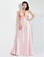 cheap Special Occasion Dresses-Sheath / Column Beautiful Back Dress Prom Formal Evening Floor Length Sleeveless Plunging Neck Chiffon with Ruched Beading 2023