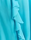 Χαμηλού Κόστους Φορέματα για τη Μητέρα της Νύφης-Ίσια Γραμμή Φόρεμα Μητέρας της Νύφης Λεπτές Τιράντες Μακρύ Σιφόν Αμάνικο με Χιαστί Με διαδοχικές σούρες 2022