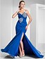 cheap Special Occasion Dresses-Mermaid / Trumpet Sweetheart Neckline Sweep / Brush Train Chiffon Dress with Beading / Split Front / Criss Cross by TS Couture®
