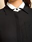 billige TS Toppe-TS Aftagelig Collar Contrast Color Bluse Shirt