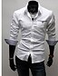cheap Men&#039;s Shirts-Casual Shirt Plaid Long Sleeve Tops Cotton Wine White Black