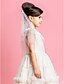 economico Veli sposa-Elegante Two-tier Wedding Flower Girl velo raso con fiocco
