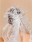baratos Véus de Noiva-Uma Camada Borda com aplicação de Renda Véus de Noiva Véu Catedral Com Bordado 118,11 em (300 centímetros) Tule Linha-A, Vestido de