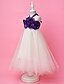 cheap Flower Girl Dresses-A-Line / Princess Floor Length Flower Girl Dress - Taffeta / Tulle Sleeveless Halter Neck with Draping / Flower by LAN TING BRIDE®