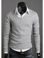 preiswerte Überbekleidung-Herren V-Ausschnitt Basic-Solid Color Sweater