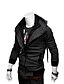 baratos Camisolas Básicas com Capuz-Homens Jacket Hoodie Sólido Manga Longa Vinho Preto Cinzento M L XL XXL