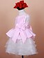 cheap Flower Girl Dresses-Ball Gown Sleeveless Satin And Tulle Flower Girl Dress With Tiers