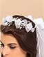 cheap Wedding Veils-Elegent 2 Layers Elbow Length Wedding Veil with Floral Hoop