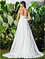 cheap Wedding Dresses-A-Line Wedding Dresses Sweetheart Neckline Chapel Train Tulle Strapless with Ruched Beading Appliques 2020