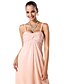 cheap Special Occasion Dresses-Sheath / Column Elegant Prom Formal Evening Military Ball Dress Sweetheart Neckline Sleeveless Sweep / Brush Train Chiffon with Criss Cross Ruched Beading 2022