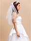 cheap Wedding Veils-Elegent 2 Layers Elbow Length Wedding Veil with Floral Hoop