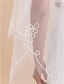 cheap Wedding Veils-One-tier Waltz Wedding Veil With Cut / Scalloped Edge