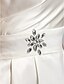 cheap Bridesmaid Dresses-Sheath / Column Bridesmaid Dress V Neck Sleeveless Elegant Floor Length Satin with Sash / Ribbon / Beading 2022
