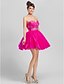cheap Cocktail Dresses-A-Line Ball Gown Strapless Sweetheart Short / Mini Tulle Matte Satin Cocktail Party Homecoming Prom Wedding Party Sweet 16 Dress with