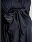 cheap Bridesmaid Dresses-A-Line V-neck Knee Length Jersey Bridesmaid Dress with Draping Sash / Ribbon by LAN TING BRIDE®