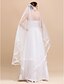 cheap Wedding Veils-Gorgeous One-tier Chapel Wedding Veil With Finished / Lace Applique Edge