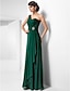 cheap Special Occasion Dresses-Sheath / Column Open Back Formal Evening Military Ball Dress One Shoulder Sleeveless Floor Length Chiffon with Ruched Crystals Draping 2022