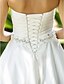 cheap Wedding Dresses-Hall Wedding Dresses A-Line Sweetheart Strapless Knee Length Satin Bridal Gowns With Sash / Ribbon Beading 2024