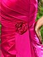 cheap Bridesmaid Dresses-Sheath / Column Strapless / Sweetheart Neckline Short / Mini Taffeta Bridesmaid Dress with Side Draping / Flower by LAN TING BRIDE®