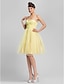cheap Special Occasion Dresses-A-Line Sweetheart Neckline Knee Length Tulle Dress with Beading / Criss Cross by TS Couture®