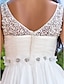 cheap The Wedding Store-A-Line Wedding Dresses V Neck Chapel Train Chiffon Regular Straps See-Through with Beading Sequin 2022