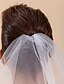 cheap Wedding Veils-One-tier Waltz Wedding Veil With Cut / Scalloped Edge