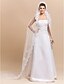 cheap Wedding Veils-Elegant 1 Layer Chapel Wedding Veils With Lace Applique Edge