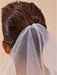 cheap Wedding Veils-One-tier Tulle Scalloped Edge Elbow Wedding Veil With Lace Applique Edge