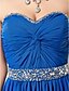 cheap Special Occasion Dresses-Ball Gown Open Back Prom Formal Evening Military Ball Dress Sweetheart Neckline Sleeveless Floor Length Chiffon with Criss Cross Beading Draping 2023