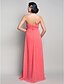 cheap Bridesmaid Dresses-Sheath / Column Halter Neck Floor Length Chiffon Bridesmaid Dress with Beading / Draping / Criss Cross by TS Couture® / Open Back