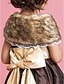 cheap Wraps &amp; Shawls-Sleeveless Capelets Feather / Fur Party Evening Fur Wraps / Kids&#039; Wraps With Lace / Flower