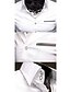 tanie Topy męskie-Casual Koszula Solidne kolory Krótkie rękawy Najfatalniejszy Wino Biały Czarny