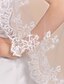 cheap Wedding Veils-Elegant 1 Layer Chapel Wedding Veils With Lace Applique Edge