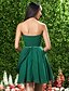 cheap Bridesmaid Dresses-Ball Gown Holiday Homecoming Cocktail Party Dress Strapless Sweetheart Neckline Sleeveless Short / Mini Chiffon with Criss Cross Beading Draping 2020