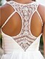 baratos Vestidos de Casamento-Praia Boho Vestidos de noiva Linha A Decote V Alças Regulares Cauda Corte Chiffon Vestidos de noiva Com Miçangas Lantejoulas 2024