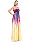 Χαμηλού Κόστους Βραδινά Φορέματα-Βραδινή τουαλέτα Φόρεμα Χοροεσπερίδα Επίσημο Βραδινό Μακρύ Αμάνικο Ένας Ώμος Σιφόν με Χιαστί Κρυστάλλινη λεπτομέρεια Χάντρες 2024