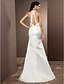 cheap Wedding Dresses-Mermaid / Trumpet Jewel Neck Sweep / Brush Train Satin Custom Wedding Dresses with Beading / Draping by LAN TING BRIDE®