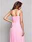 cheap Special Occasion Dresses-Sheath / Column One Shoulder Floor Length Chiffon Dress with Draping / Criss Cross / Ruched by