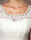 זול שמלות כלה-מעטפת \ עמוד שמלות חתונה סקופ צוואר באורך  הברך עשוי מתחרה רצועות שמלות לבנות קטנות עם קריסטל חרוזים אפליקציות 2022