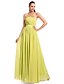 cheap Evening Dresses-Ball Gown Strapless Floor Length Chiffon Open Back Prom / Formal Evening Dress with Draping / Flower by TS Couture®