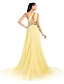 cheap Special Occasion Dresses-Sheath / Column Open Back Dress Prom Formal Evening Court Train Sleeveless One Shoulder Chiffon with Beading Draping Side Draping 2024