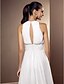 cheap Wedding Dresses-V Neck Court Train Chiffon Made-To-Measure Wedding Dresses with Beading / Draping / Sash / Ribbon by LAN TING BRIDE®