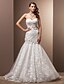 cheap Wedding Dresses-Wedding Dresses Mermaid / Trumpet Sweetheart Strapless Chapel Train Organza Bridal Gowns With Beading Appliques 2024