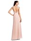 cheap Special Occasion Dresses-Sheath / Column Jewel Neck Floor Length Chiffon Dress with Beading / Ruched by TS Couture®