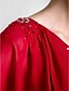 Недорогие Магазин свадебных товаров-Sheath / Column Mother of the Bride Dress Elegant One Shoulder Floor Length Chiffon Half Sleeve with Beading Draping 2023