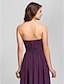 cheap Bridesmaid Dresses-A-Line Strapless Floor Length Chiffon Bridesmaid Dress with Ruched / Side Draping